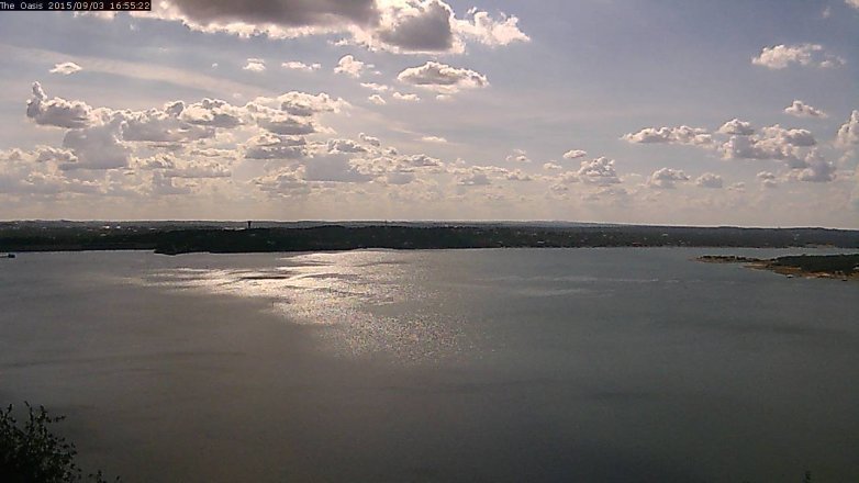 Lake Travis webcam, September 3, 2015 4:00 PM CT
