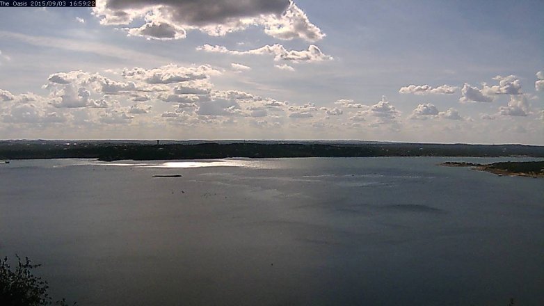 Lake Travis webcam, September 3, 2015 4:05 PM CT