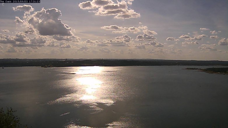Lake Travis webcam, September 3, 2015 4:40 PM CT