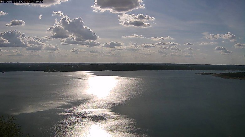 Lake Travis webcam, September 3, 2015 4:45 PM CT