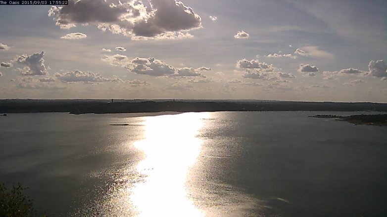 Lake Travis webcam, September 3, 2015 5:00 PM CT