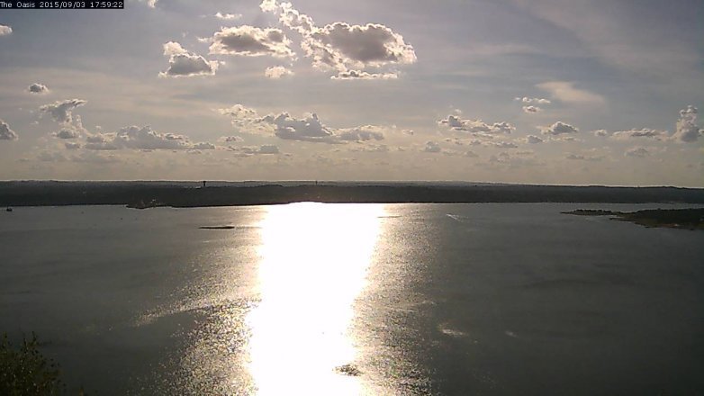 Lake Travis webcam, September 3, 2015 5:05 PM CT