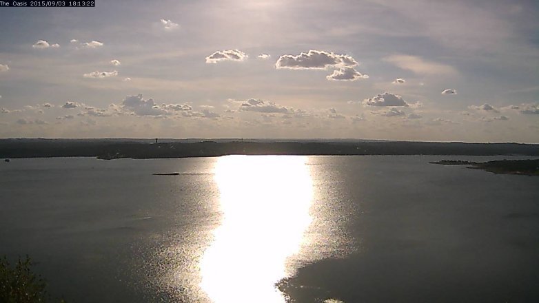 Lake Travis webcam, September 3, 2015 5:20 PM CT