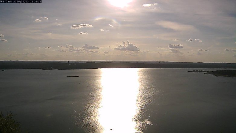Lake Travis webcam, September 3, 2015 5:30 PM CT