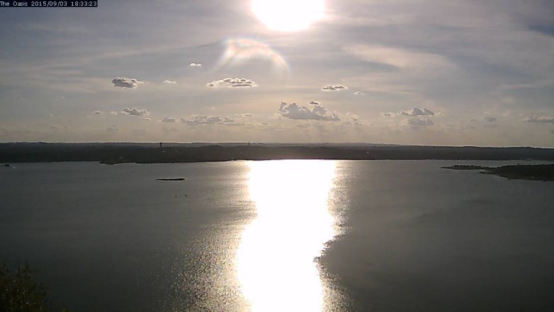 Lake Travis webcam, September 3, 2015 5:40 PM CT