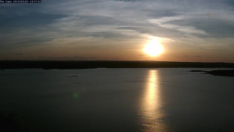 Lake Travis webcam, September 3, 2015 6:45 PM CT