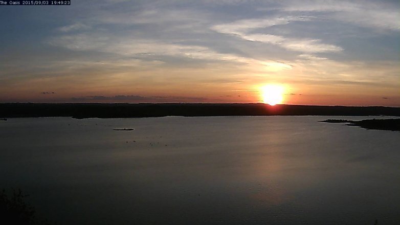 Lake Travis webcam, September 3, 2015 6:55 PM CT