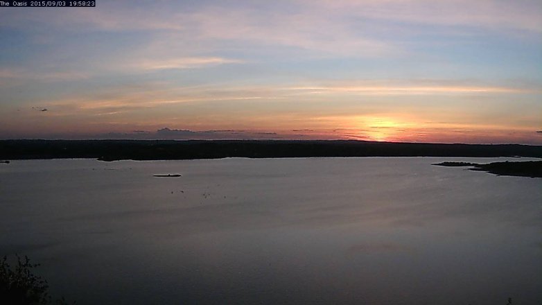 Lake Travis webcam, September 3, 2015 7:05 PM CT