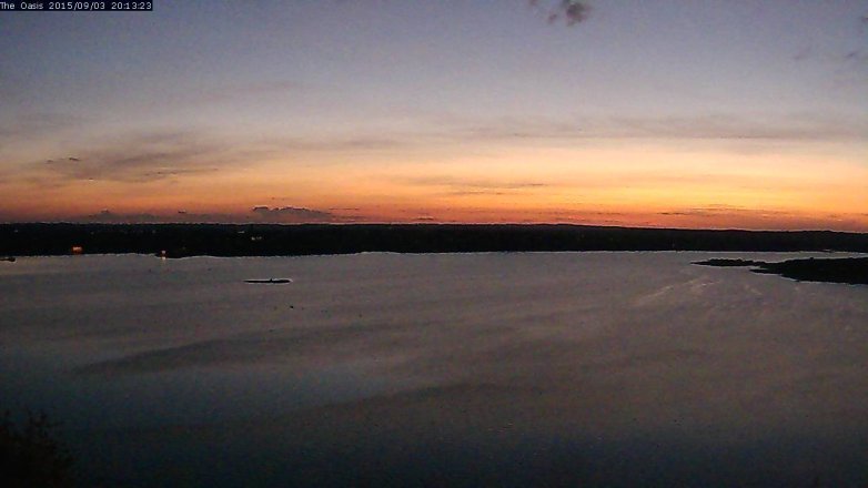 Lake Travis webcam, September 3, 2015 7:20 PM CT