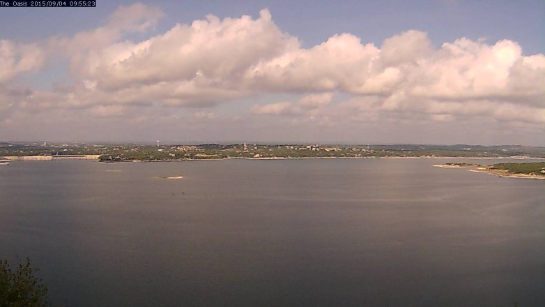 Lake Travis webcam, September 4, 2015 9:00 AM CT