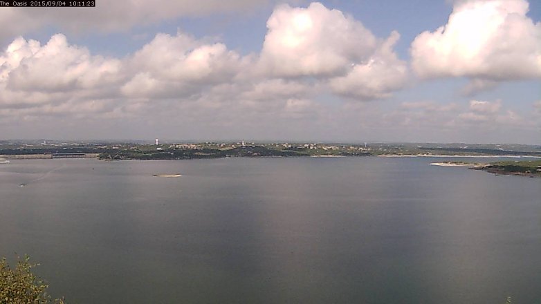 Lake Travis webcam, September 4, 2015 9:20 AM CT