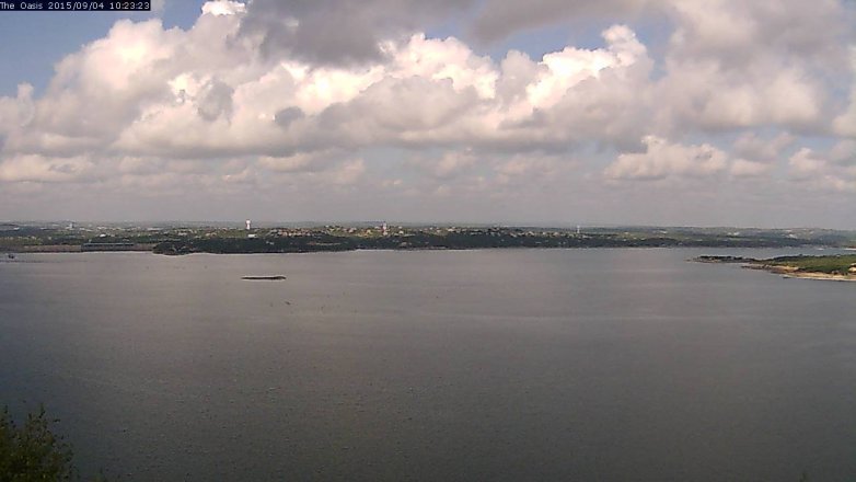 Lake Travis webcam, September 4, 2015 9:30 AM CT