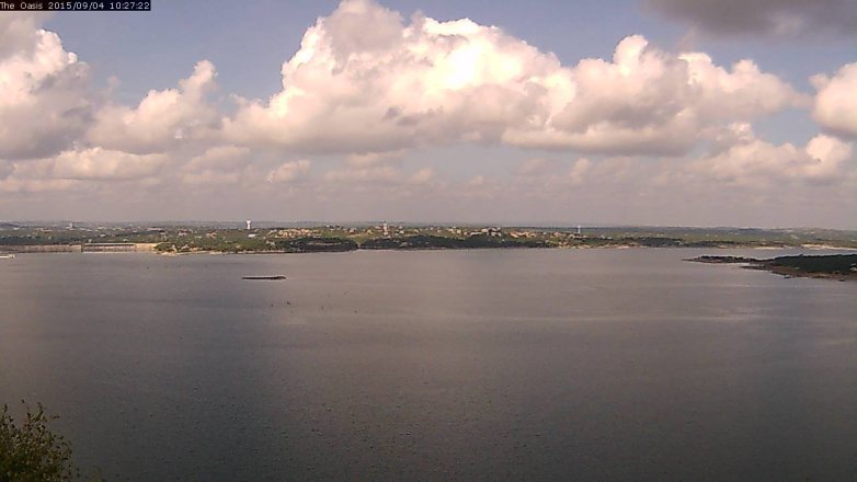 Lake Travis webcam, September 4, 2015 9:35 AM CT