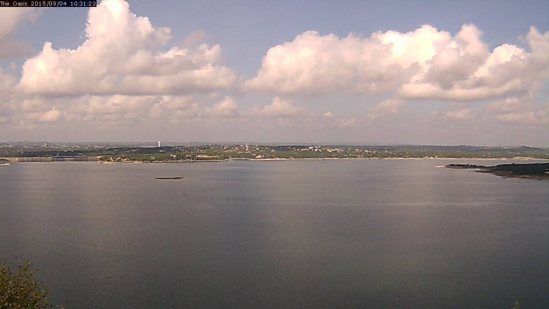 Lake Travis webcam, September 4, 2015 9:40 AM CT