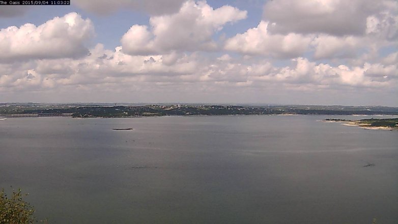 Lake Travis webcam, September 4, 2015 10:10 AM CT