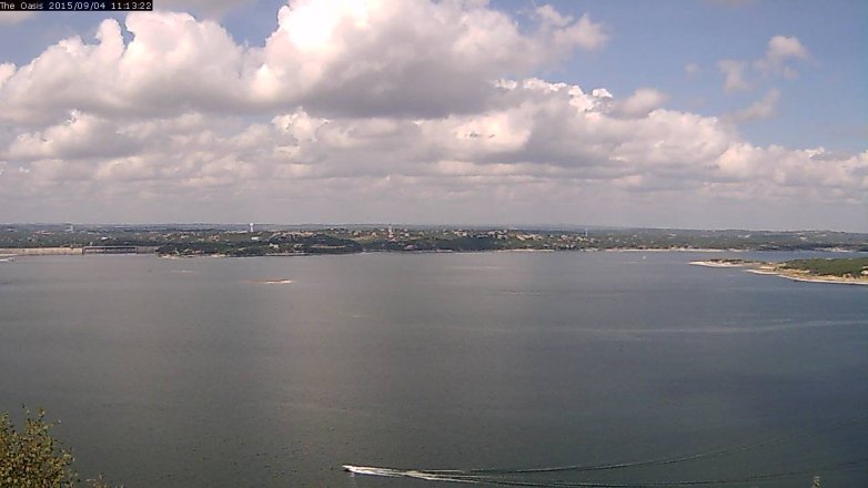 Lake Travis webcam, September 4, 2015 10:20 AM CT