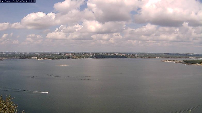 Lake Travis webcam, September 4, 2015 10:35 AM CT