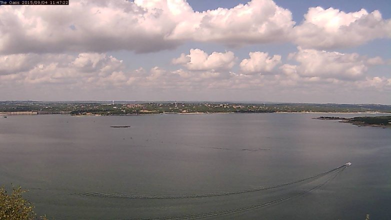 Lake Travis webcam, September 4, 2015 10:55 AM CT