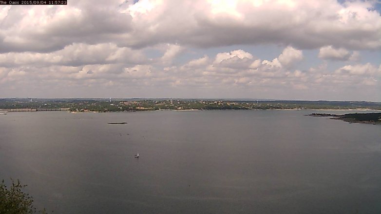 Lake Travis webcam, September 4, 2015 11:05 AM CT