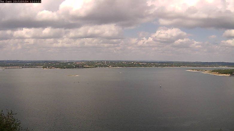 Lake Travis webcam, September 4, 2015 11:10 AM CT