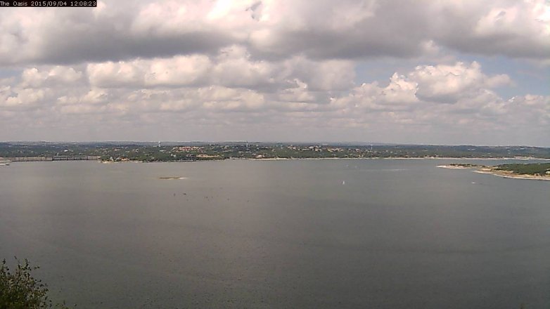 Lake Travis webcam, September 4, 2015 11:15 AM CT