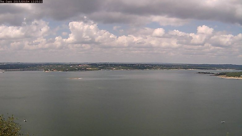 Lake Travis webcam, September 4, 2015 11:30 AM CT