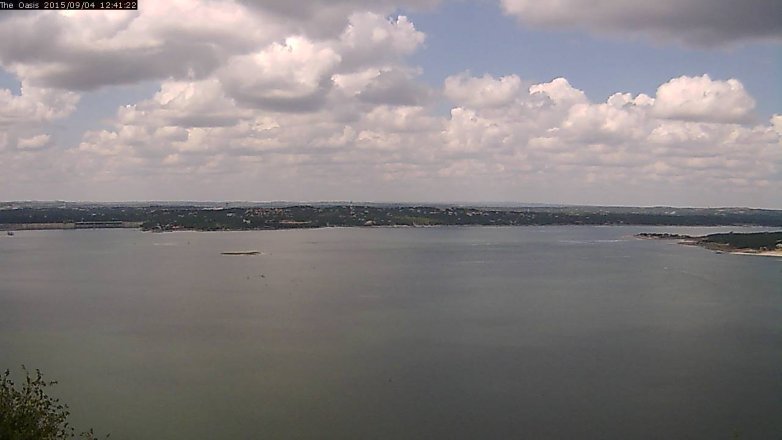 Lake Travis webcam, September 4, 2015 11:45 AM CT