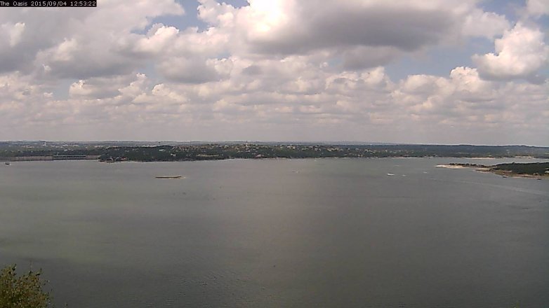 Lake Travis webcam, September 4, 2015 12:00 PM CT