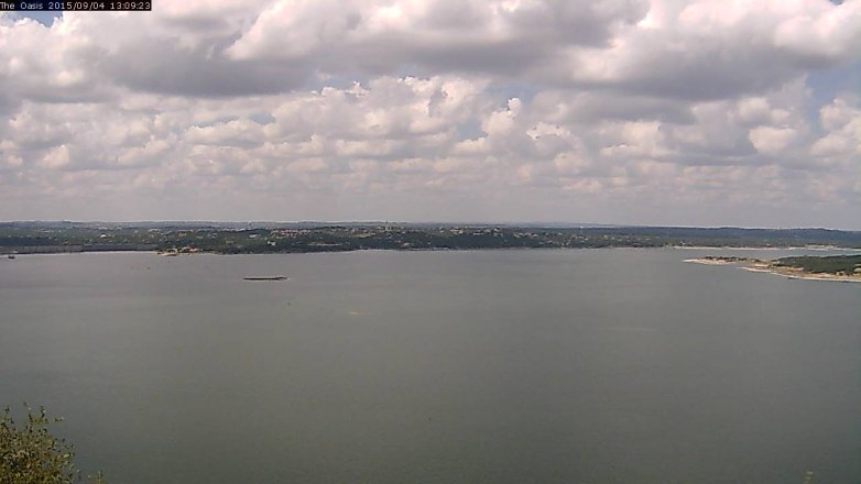 Lake Travis webcam, September 4, 2015 12:15 PM CT