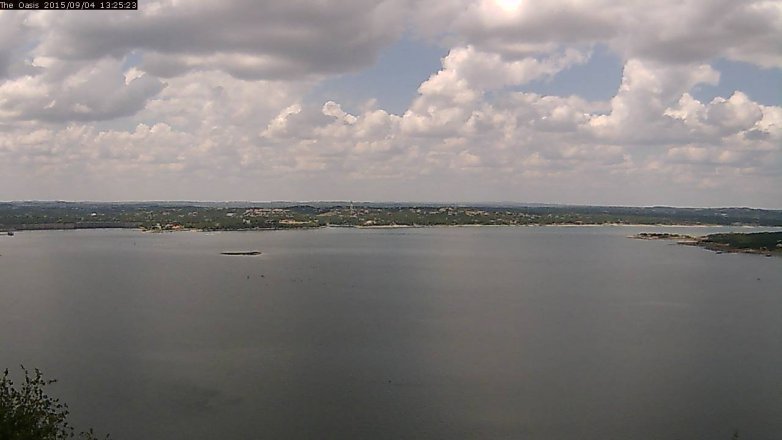 Lake Travis webcam, September 4, 2015 12:35 PM CT