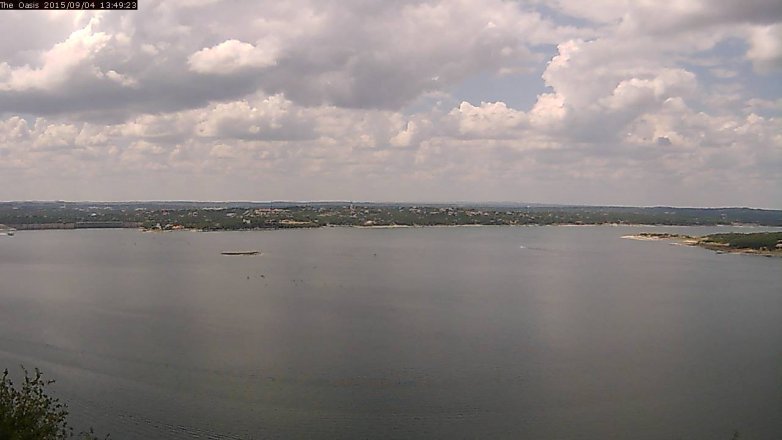 Lake Travis webcam, September 4, 2015 12:55 PM CT