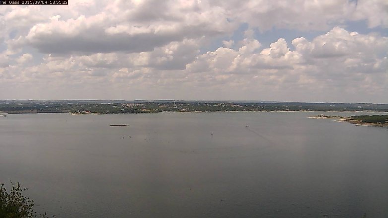Lake Travis webcam, September 4, 2015 1:00 PM CT