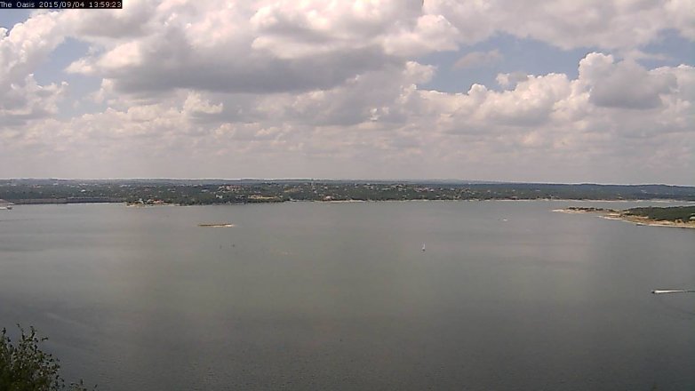 Lake Travis webcam, September 4, 2015 1:05 PM CT
