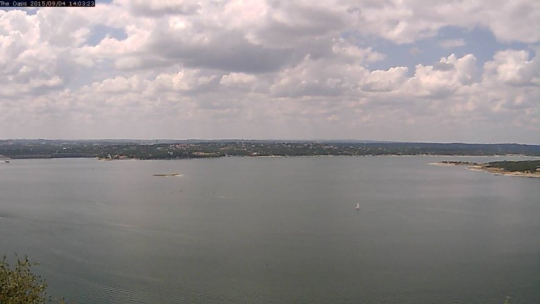 Lake Travis webcam, September 4, 2015 1:10 PM CT