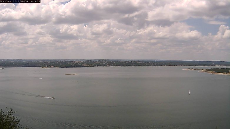 Lake Travis webcam, September 4, 2015 1:15 PM CT