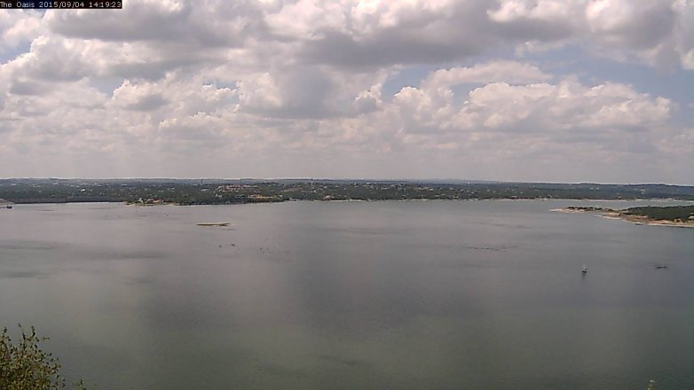 Lake Travis webcam, September 4, 2015 1:25 PM CT