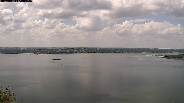 Lake Travis webcam, September 4, 2015 1:30 PM CT