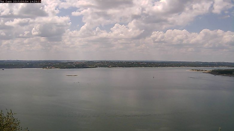 Lake Travis webcam, September 4, 2015 1:35 PM CT