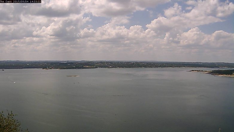 Lake Travis webcam, September 4, 2015 1:40 PM CT