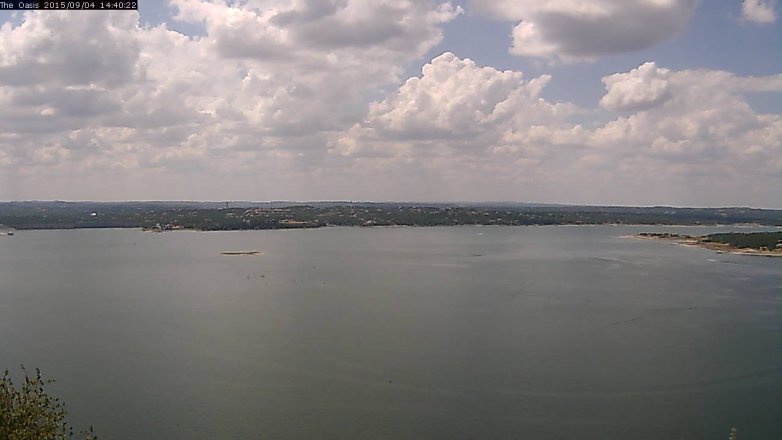 Lake Travis webcam, September 4, 2015 1:45 PM CT