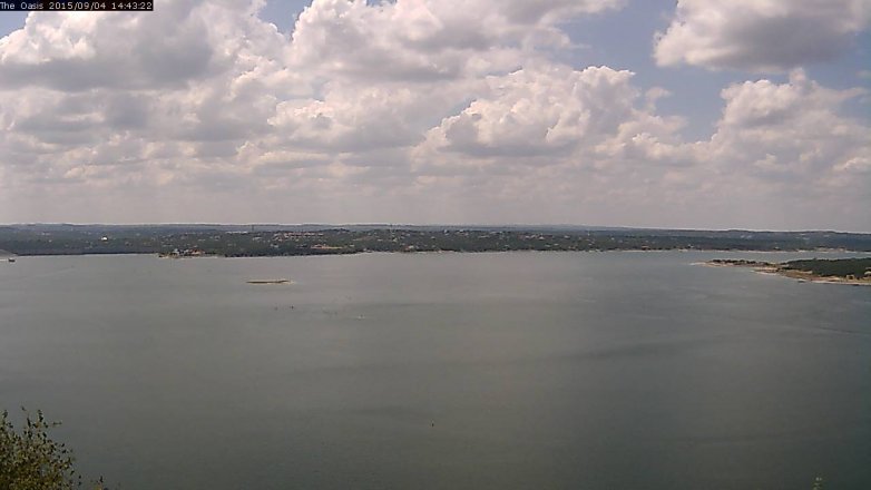 Lake Travis webcam, September 4, 2015 1:50 PM CT