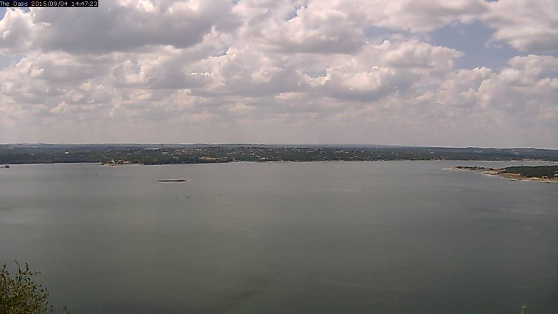 Lake Travis webcam, September 4, 2015 1:55 PM CT