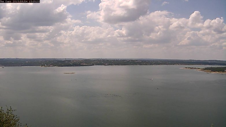Lake Travis webcam, September 4, 2015 2:10 PM CT