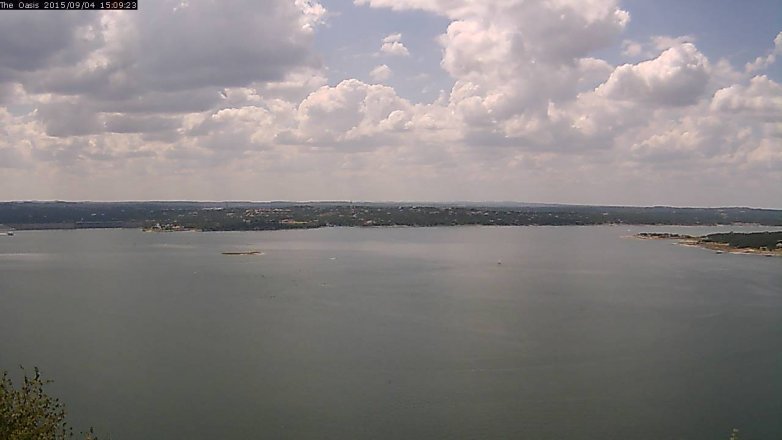 Lake Travis webcam, September 4, 2015 2:15 PM CT