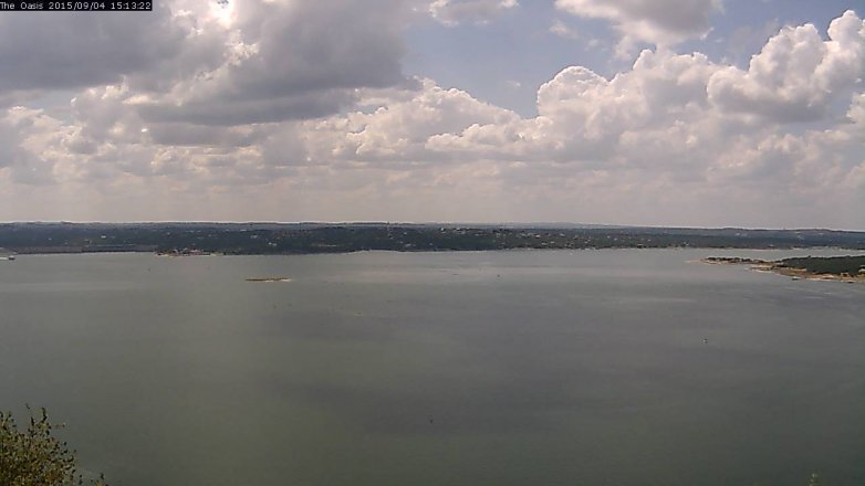 Lake Travis webcam, September 4, 2015 2:20 PM CT