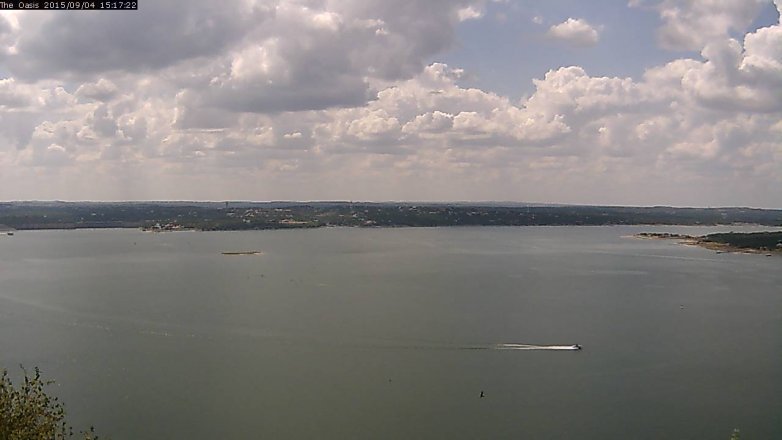 Lake Travis webcam, September 4, 2015 2:25 PM CT