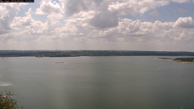 Lake Travis webcam, September 4, 2015 2:30 PM CT