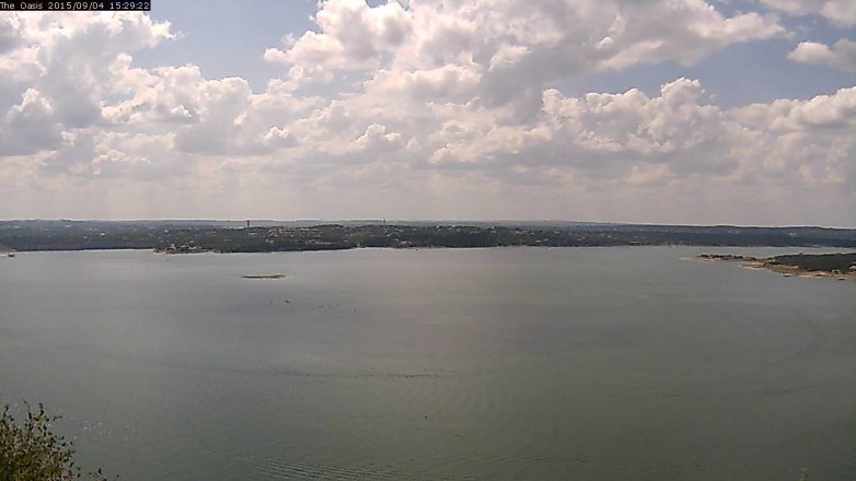 Lake Travis webcam, September 4, 2015 2:35 PM CT