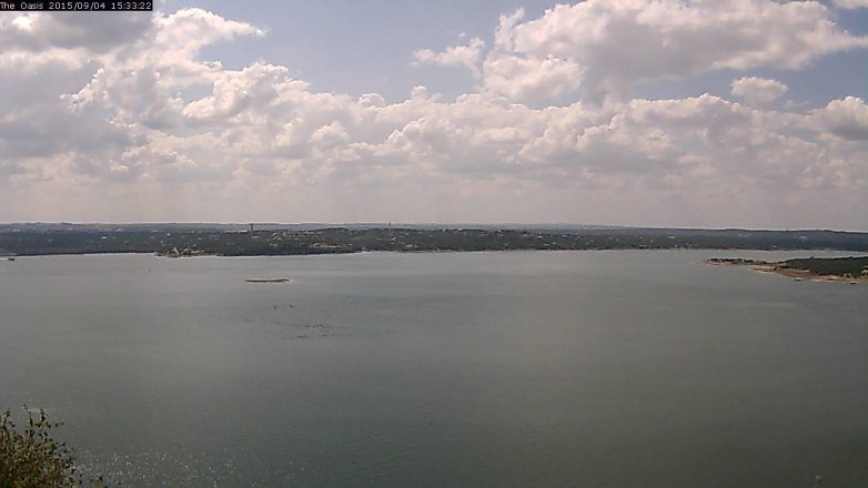 Lake Travis webcam, September 4, 2015 2:40 PM CT