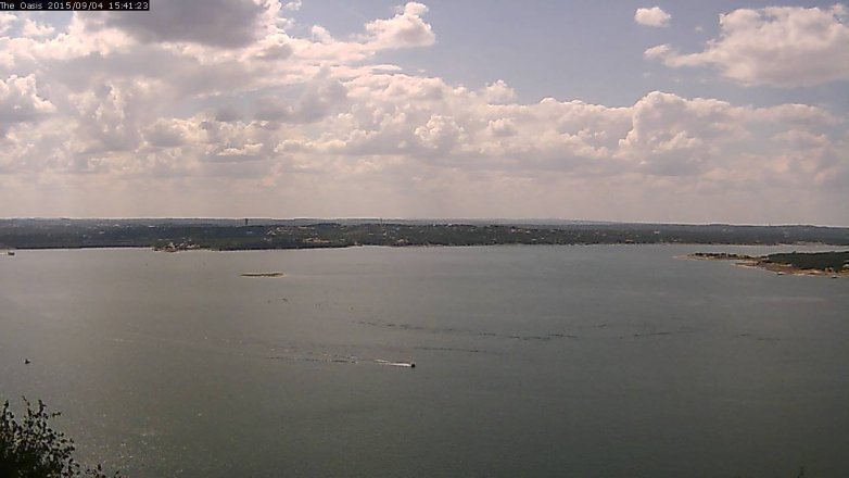 Lake Travis webcam, September 4, 2015 2:50 PM CT